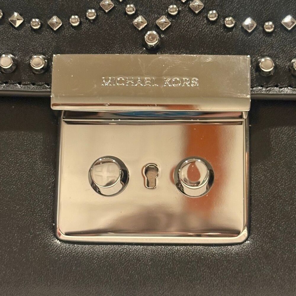 MICHAEL KORS Sloan Editor Studded Leather Shoulder Bag NWT MSRP $378 Dust Bag - Picture 12 of 14